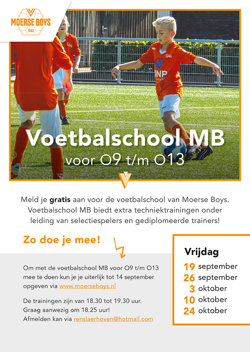 Voetbalschool MB poster najaar 2025